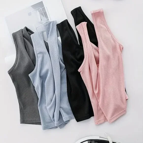 4 PC Tank Crop Top - Picture 1 of 2